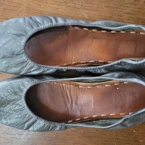 Tieks Women's Metallic Gray Flats